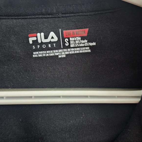 Fila Black 1/4 Zip Performance Pullover S - Picture 4 of 5